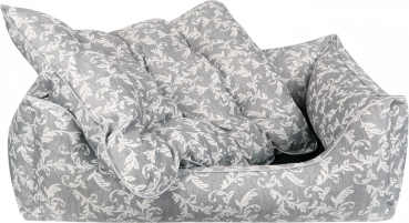 DandyDog Hundebett Avignon Platine - Hochwertiger Möbelbezugstoff